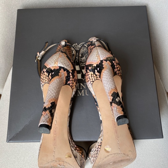 Vince Camuto Snakeskin Platform Strap Heels - Picture 7 of 7